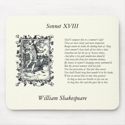 Shakespeare Sonnet # 18 Mousepad (Vorne)