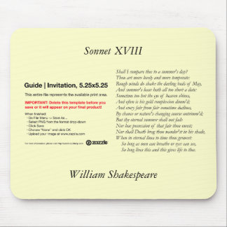 Shakespeare Sonnet # 18 Mousepad