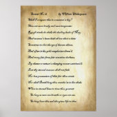 Shakespeare Sonnet 18 Poster (Vorne)