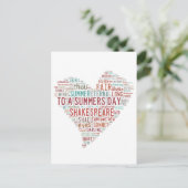 Shakespeare Sonnet 18 Postkarte (Stehend Vorderseite)