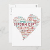 Shakespeare Sonnet 18 Postkarte (Vorne/Hinten)