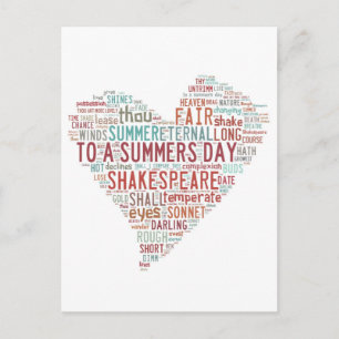 Shakespeare Sonnet 18 Postkarte