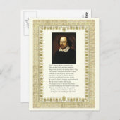 Shakespeare Sonnet # 18 Postkarte (Vorne/Hinten)