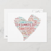 Shakespeare Sonnet 18 Postkarte (Vorne/Hinten)