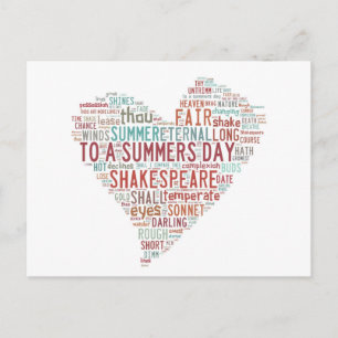 Shakespeare Sonnet 18 Postkarte