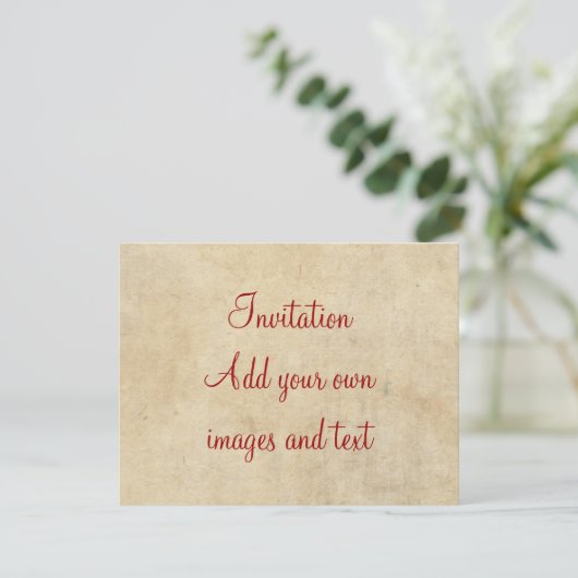 Shakespeare Sonnet 18 (XVIII) auf Pergament Einladung (Stehend Vorderseite)