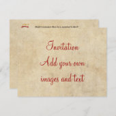 Shakespeare Sonnet 18 (XVIII) auf Pergament Einladung (Vorne/Hinten)