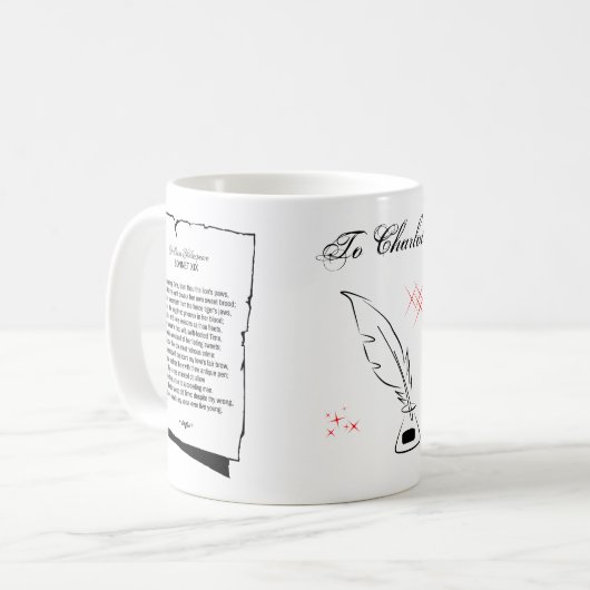 Shakespeare Sonnet 19 Kaffeetasse (Vorderseite Links)