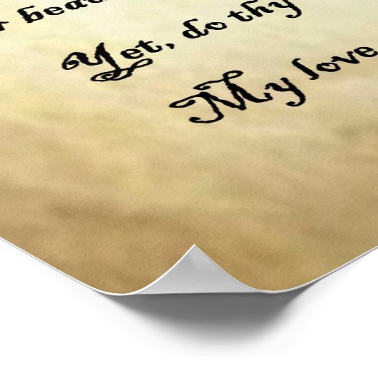 Shakespeare Sonnet 19 Poster (Ecke)