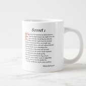 Shakespeare Sonnet 1 Jumbo-Tasse (Rechts)