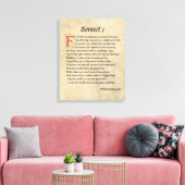 Shakespeare Sonnet 1 Parchment Leinwanddruck (Insitu (Wohnzimmer))