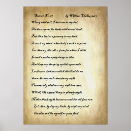 Shakespeare Sonnet 27 Poster
