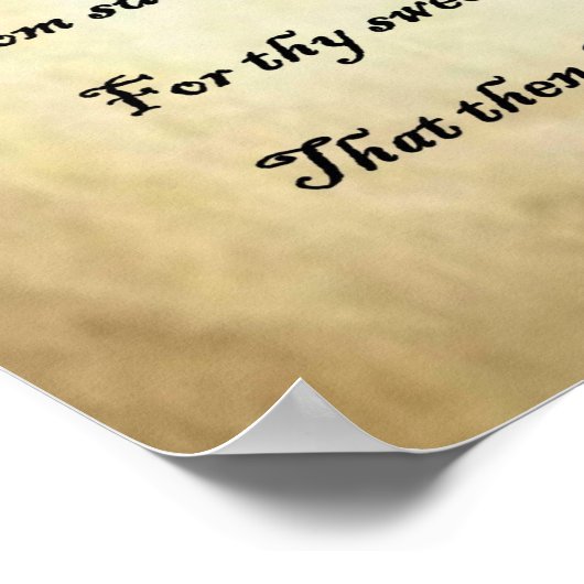 Shakespeare Sonnet 29 Poster (Ecke)