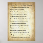 Shakespeare Sonnet 29 Poster (Vorne)