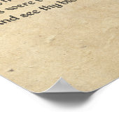 Shakespeare Sonnet 2 Parchment Poster (Ecke)