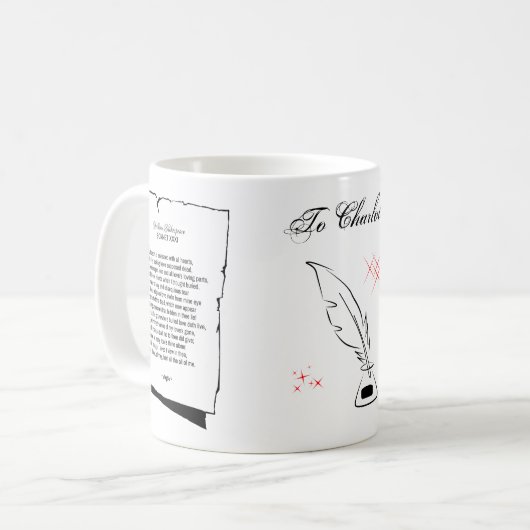 Shakespeare Sonnet 31 Kaffeetasse (Vorderseite Links)
