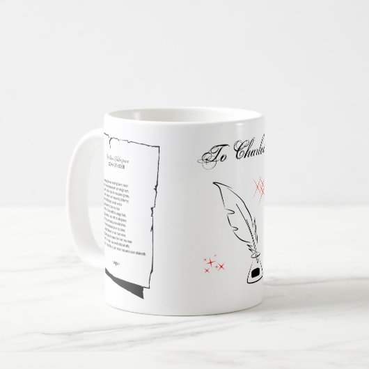 Shakespeare Sonnet 33 Kaffeetasse (Vorderseite Links)