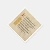 Shakespeare Sonnet 3 (III) auf Pergament Serviette (Ecke)