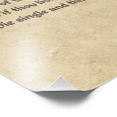 Shakespeare Sonnet 3 Parchment Fotodruck (Ecke)