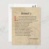 Shakespeare Sonnet 3 Parchment Postkarte (Vorne/Hinten)