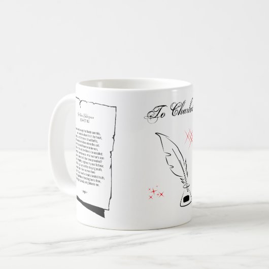 Shakespeare Sonnet 41 Kaffeetasse (Vorderseite Links)