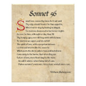 Shakespeare Sonnet 56 Perchment Fotodruck (Vorne)