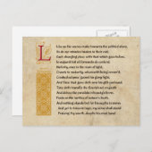 Shakespeare Sonnet 60 (LX) auf Pergament Postkarte (Vorne/Hinten)