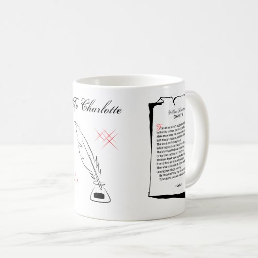 Shakespeare Sonnet 6 Kaffeetasse (VorderseiteRechts)