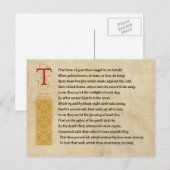 Shakespeare Sonnet 73(LXXIII) auf Pergament Postkarte (Vorne/Hinten)