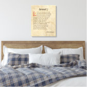 Shakespeare Sonnet 7 Parchment Leinwanddruck (Insitu (Schlafzimmer))