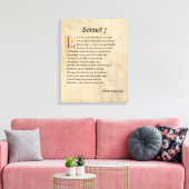 Shakespeare Sonnet 7 Parchment Leinwanddruck (Insitu (Wohnzimmer))