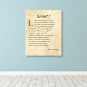 Shakespeare Sonnet 7 Parchment Leinwanddruck (Insitu (Holzboden))