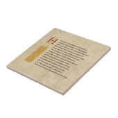 Shakespeare Sonnet 97 (XCVII) auf Pergament Fliese (Seite)