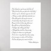 Shakespeare Sonnet Art Poster (Vorne)