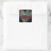 Shakespeare Sonnet Quadratischer Aufkleber (Tasche)