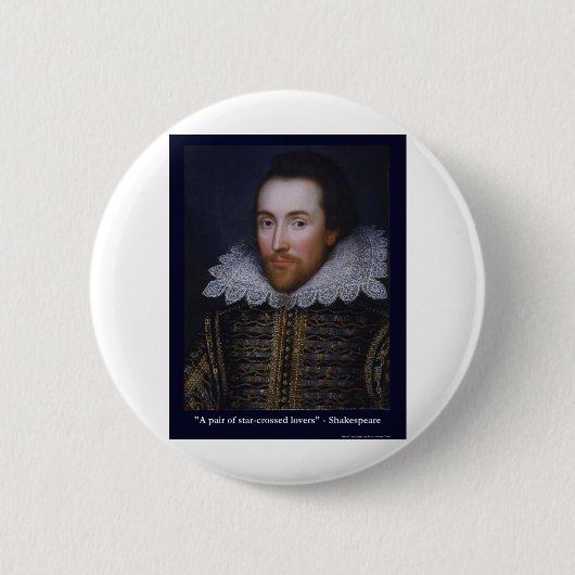 Shakespeare Star-Crossed Lovers gibt Tasse T-Shirt Button (Vorderseite)