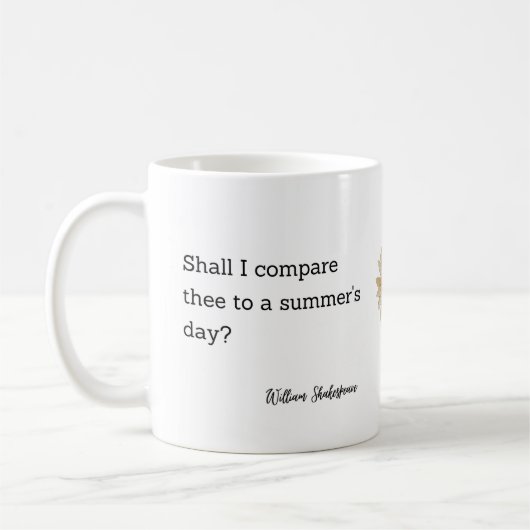 Shakespeare Summer Quote Decor For Home Kaffeetasse (Links)
