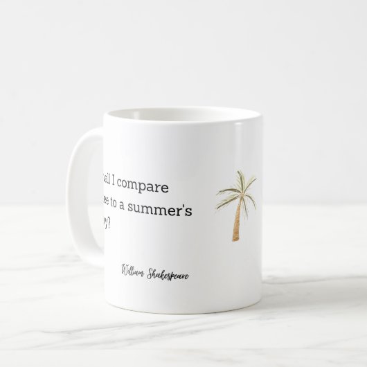 Shakespeare Summer Quote Decor For Home Kaffeetasse (Vorderseite Links)