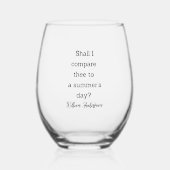 Shakespeare Summer Quote Decor For Home Weinglas Ohne Stiel (Vorderseite)