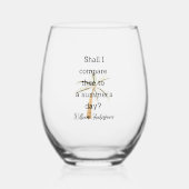 Shakespeare Summer Quote Decor For Home Weinglas Ohne Stiel (Vorderseite)
