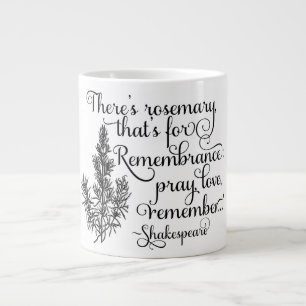 Shakespeare-Tasse, Rosemary für Erinnerung, Hamle Jumbo-Tasse