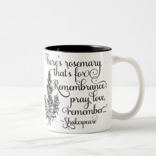 Shakespeare-Tasse, Rosemary für Erinnerung, Hamle Zweifarbige Tasse