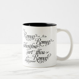 Shakespeare Tassen-, Romeo- und Julietzitat Zweifarbige Tasse