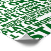 Shakespeare-Textentwurf für grünen Farbverlauf Poster (Ecke)