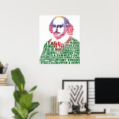 Shakespeare-Textentwurf für grünen Farbverlauf Poster (Heimbüro)