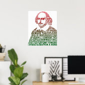 Shakespeare-Textentwurf für roten Gradienten Poster (Heimbüro)