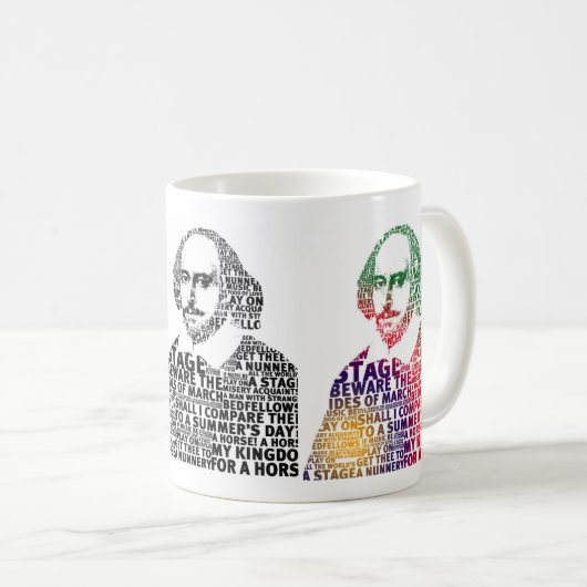 Shakespeare Textentwurf Kaffeetasse (VorderseiteRechts)
