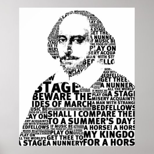 Shakespeare Textentwurf Poster (Vorne)
