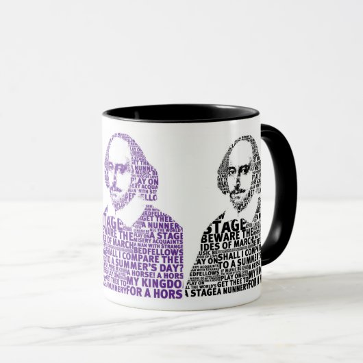 Shakespeare Textentwurf Tasse (VorderseiteRechts)