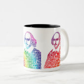 Shakespeare Textentwurf Zweifarbige Tasse (VorderseiteRechts)